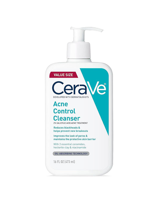 CeraVe Acne Control Cleanser - 16oz | Discover skin care, face cream, lip gloss, sunscreen, and korean skin care products at Sapphire Beauty Booth— a trusted cosmetic shop near me and makeup store near me.