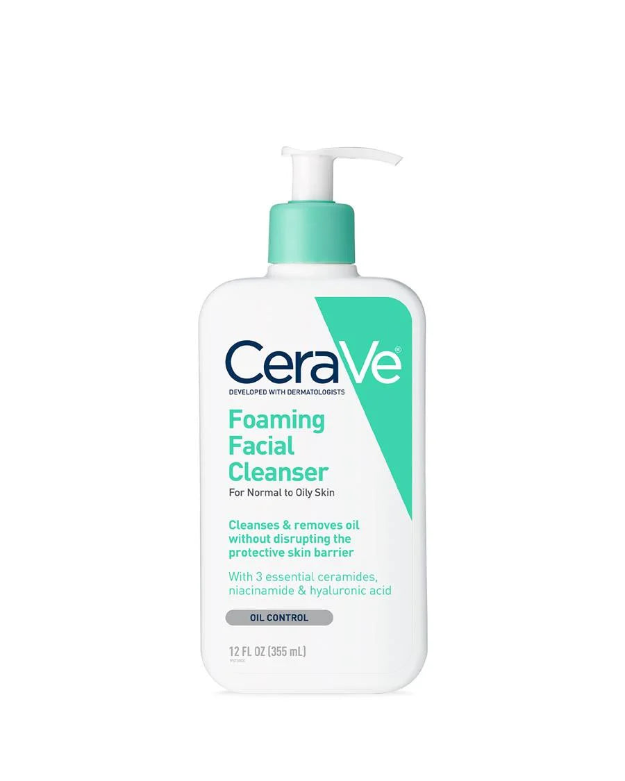 CeraVe Foaming Cleanser For Normal To Oily Skin - 355ml | Discover skin care, face cream, lip gloss, sunscreen, and korean skin care products at Sapphire Beauty Booth— a trusted cosmetic shop near me and makeup store near me.