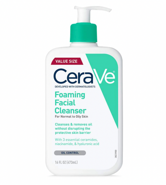 CeraVe Foaming Facial Cleanser For Normal To Oily Skin - 16oz | Discover skin care, face cream, lip gloss, sunscreen, and korean skin care products at Sapphire Beauty Booth— a trusted cosmetic shop near me and makeup store near me. | Sapphire Beauty Ghana | Same Day Delivery Available
