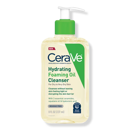 CeraVe Hydrating Foaming Oil Cleanser - 8oz | Discover skin care, face cream, lip gloss, sunscreen, and korean skin care products at Sapphire Beauty Booth— a trusted cosmetic shop near me and makeup store near me.