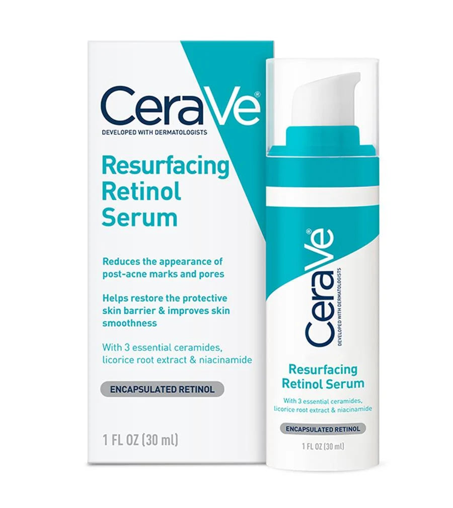 Cerave Resurfacing Retinol Serum - 30 ml | Discover skin care, face cream, lip gloss, sunscreen, and korean skin care products at Sapphire Beauty Booth— a trusted cosmetic shop near me and makeup store near me.