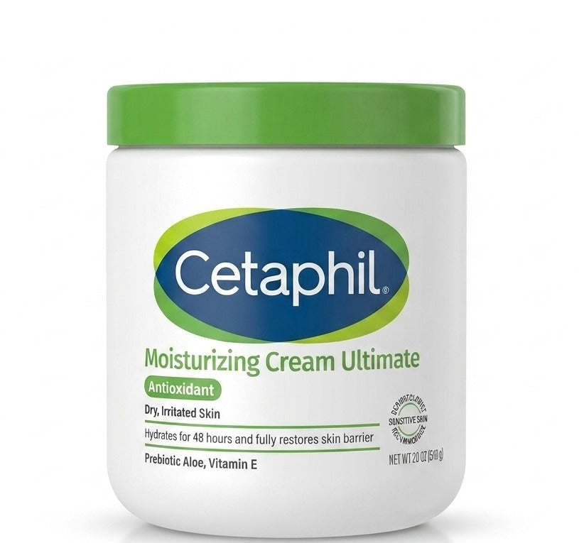 Cetaphil Moisturizing Cream Ultimate with Prebiotic Aloe - 20oz | Discover skin care, face cream, lip gloss, sunscreen, and korean skin care products at Sapphire Beauty Booth— a trusted cosmetic shop near me and makeup store near me. | Sapphire Beauty Ghana | Same Day Delivery Available
