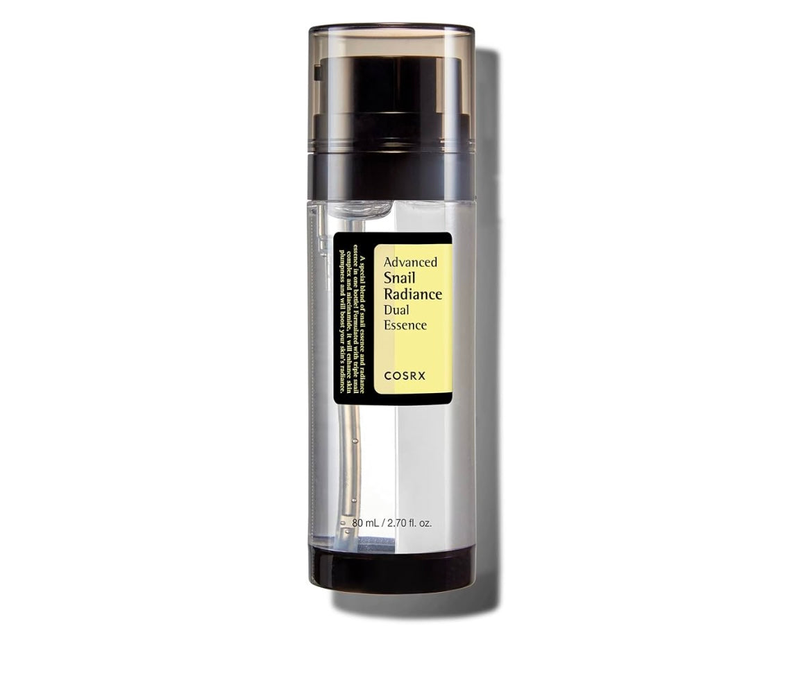 Cosrx Advanced Snail Radiance Dual Essence - 80ml | Discover skin care, face cream, lip gloss, sunscreen, and korean skin care products at Sapphire Beauty Booth— a trusted cosmetic shop near me and makeup store near me.