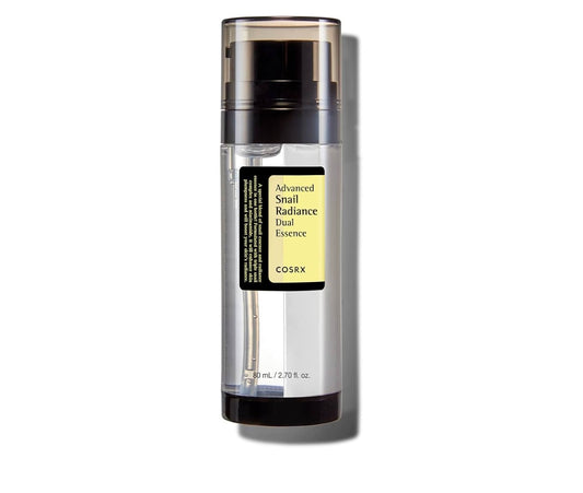 Cosrx Advanced Snail Radiance Dual Essence - 80ml | Discover skin care, face cream, lip gloss, sunscreen, and korean skin care products at Sapphire Beauty Booth— a trusted cosmetic shop near me and makeup store near me.