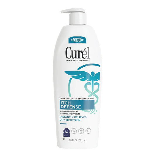Curel Itch Defense Body Lotion - 20 fl | Discover skin care, face cream, lip gloss, sunscreen, and korean skin care products at Sapphire Beauty Booth— a trusted cosmetic shop near me and makeup store near me.