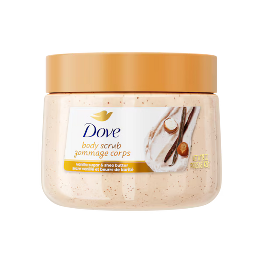 Dove Vanilla Sugar & Shea Butter Body Scrub - 15 oz | Discover skin care, face cream, lip gloss, sunscreen, and korean skin care products at Sapphire Beauty Booth— a trusted cosmetic shop near me and makeup store near me. | Sapphire Beauty Ghana | Same Day Delivery Available