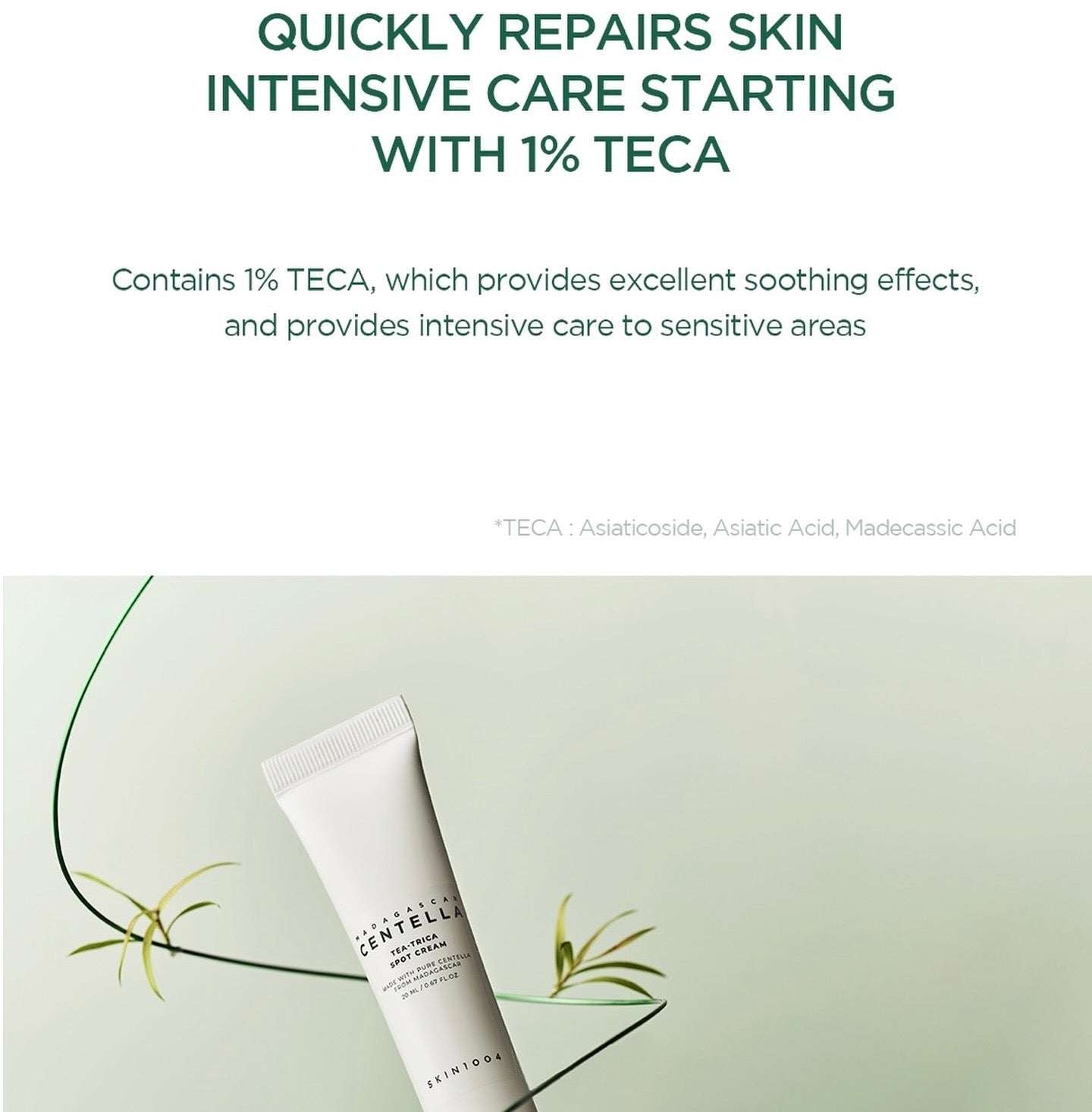 Skin1004 Madagascar Centella Tea-Trica Spot Cream - 20ml - Sapphire Beauty Booth