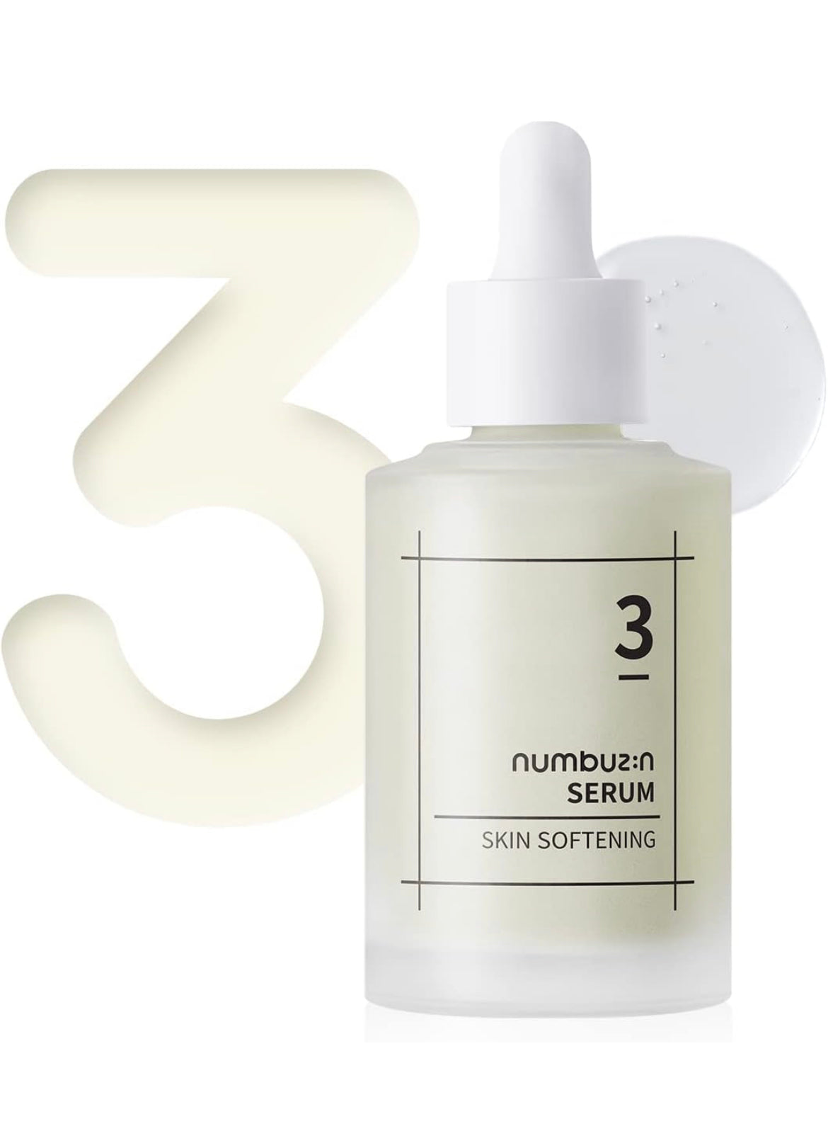 Numbuzin No.3 Skin Softening Serum - 50ml - Brightening Moisture Gel Cream, Anti-Blemish Body Lotion, skin moisturizer, dark spot correcting serum, needly daily toner pad, oil cleansers, moisturizing sunscreen, hand cream - Sapphire Beauty Booth
