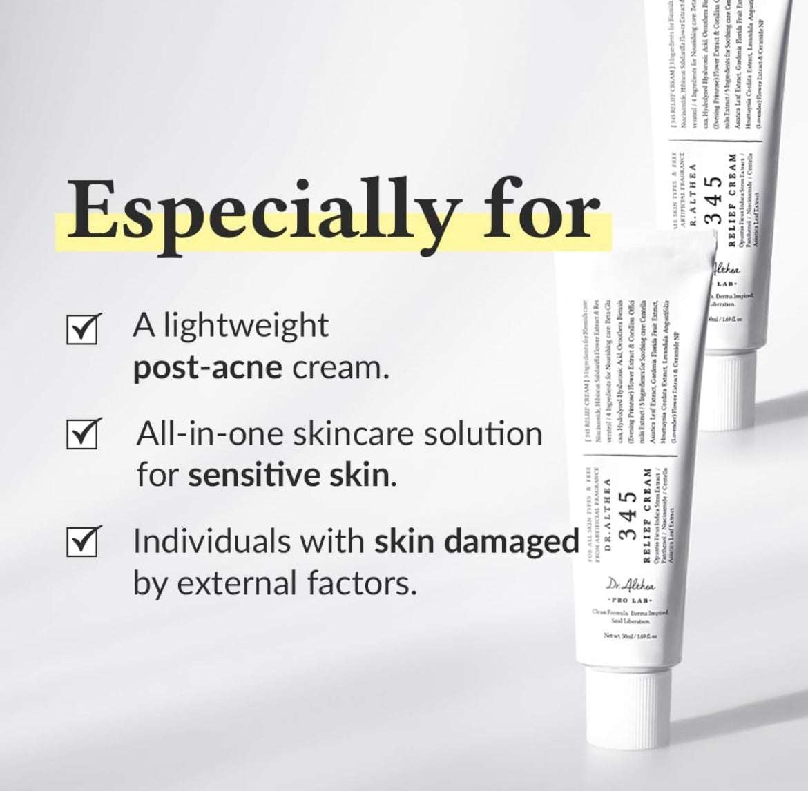 Dr. Althea 345 Relief Cream - 50ml - Sapphire Beauty Booth