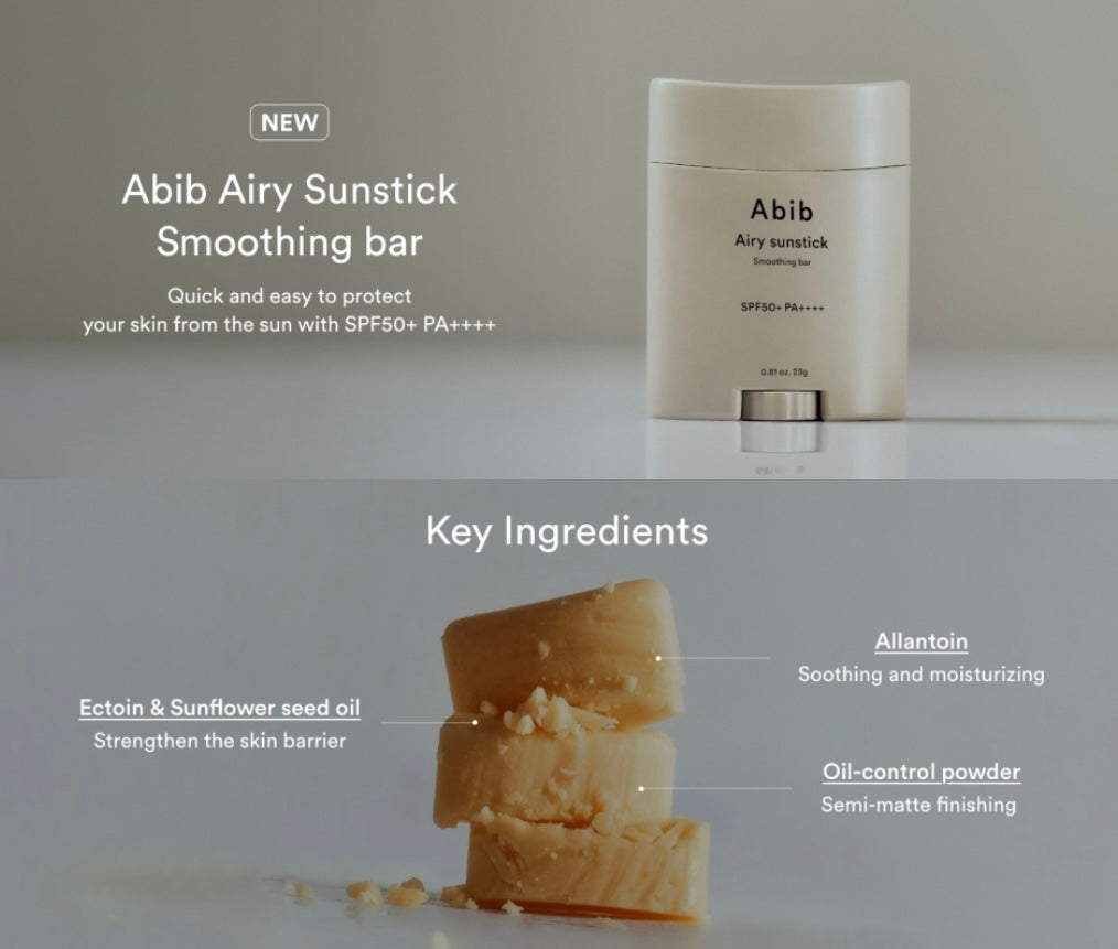 Abib Airy Sunstick Smoothing Bar - 23g