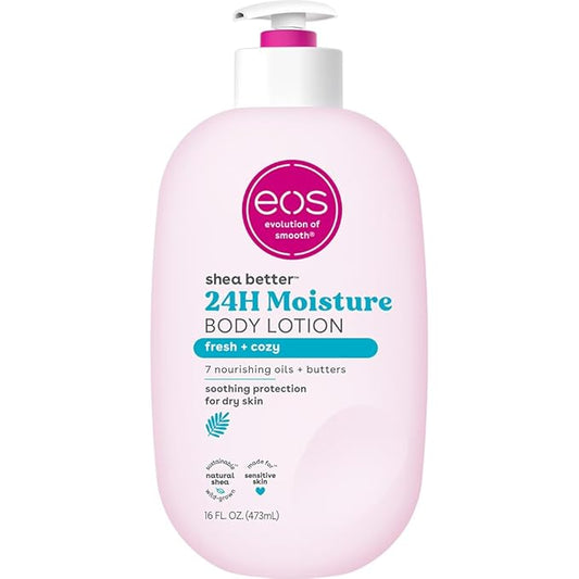 EOS Shea Better Fresh and Cozy Lotion - 473 ml | Discover skin care, face cream, lip gloss, sunscreen, and korean skin care products at Sapphire Beauty Booth— a trusted cosmetic shop near me and makeup store near me. | Sapphire Beauty Ghana
