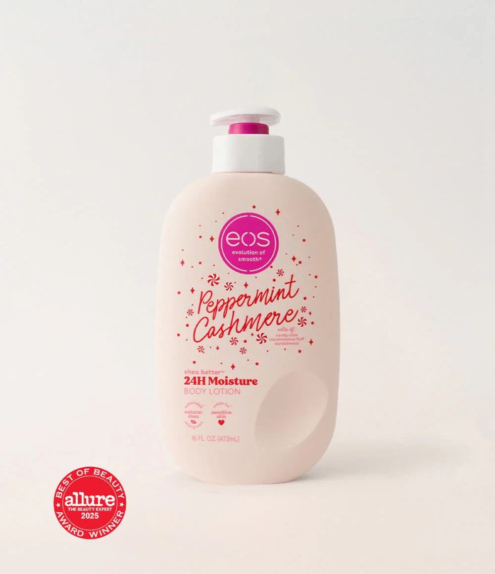 EOS Shea Better Peppermint Cashmere Body Lotion - 473 ml | Discover skin care, face cream, lip gloss, sunscreen, and korean skin care products at Sapphire Beauty Booth— a trusted cosmetic shop near me and makeup store near me.
