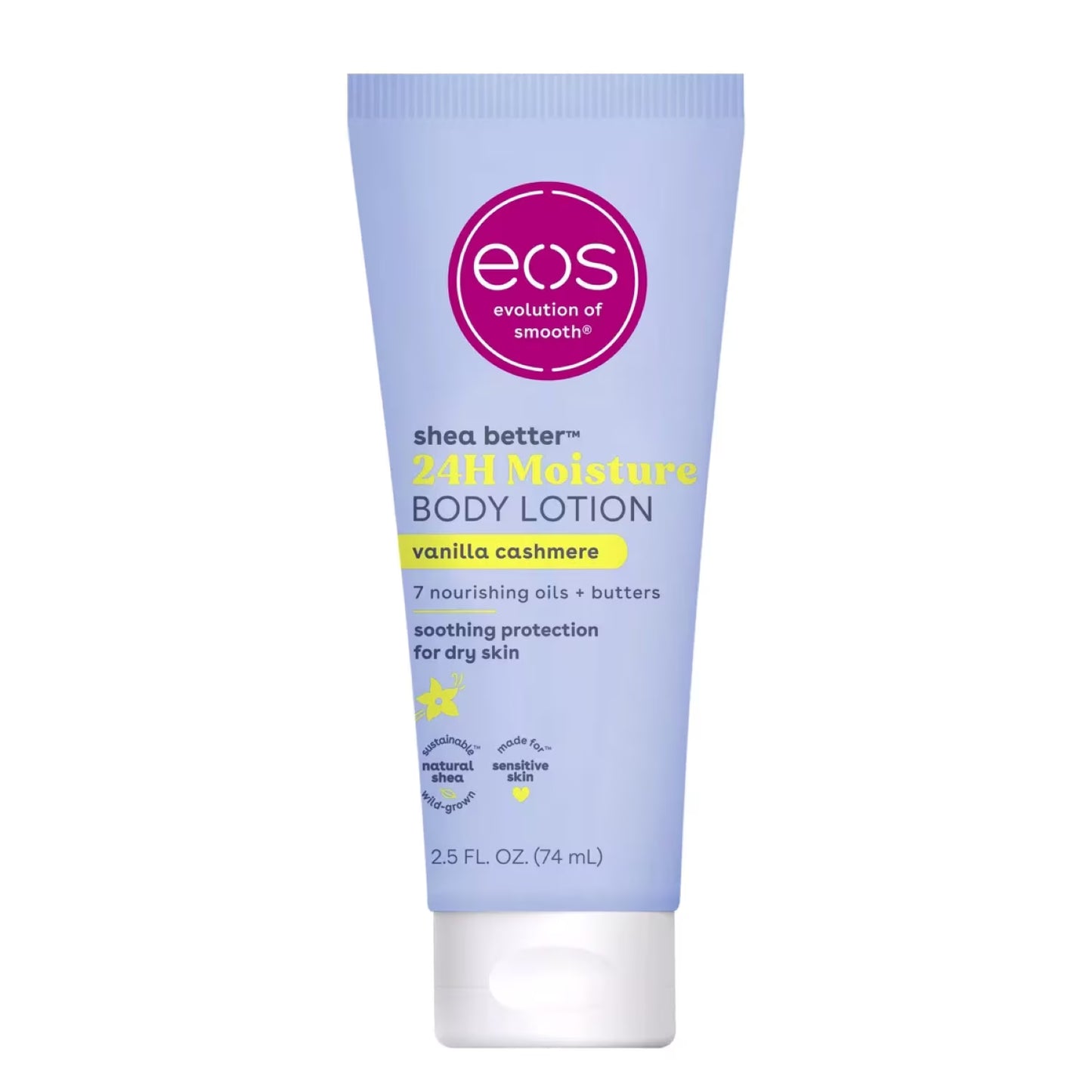 EOS Vanilla Cashmere Body Lotion - 74 ml | Discover skin care, face cream, lip gloss, sunscreen, and korean skin care products at Sapphire Beauty Booth— a trusted cosmetic shop near me and makeup store near me.