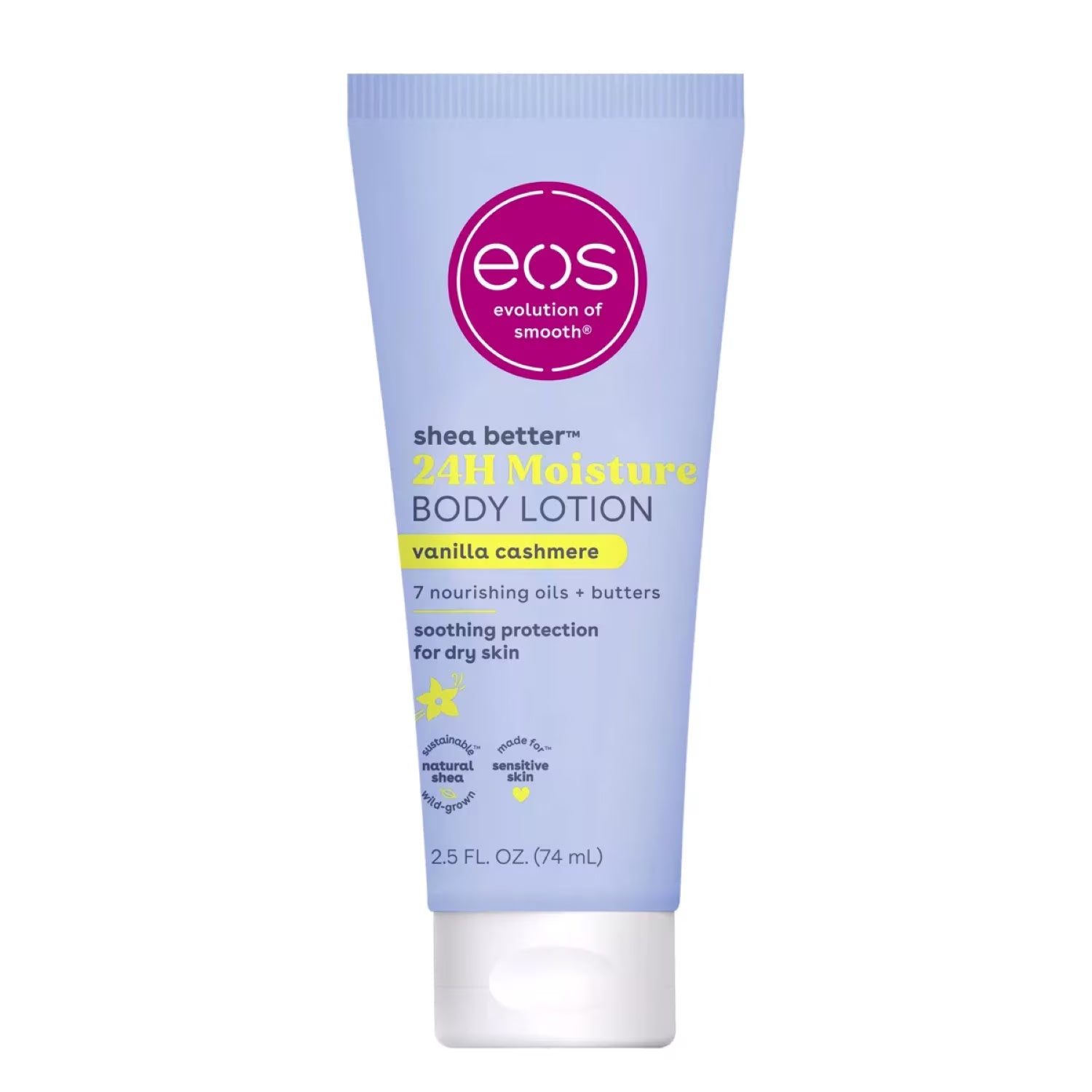 EOS Vanilla Cashmere Body Lotion - 74 ml | Discover skin care, face cream, lip gloss, sunscreen, and korean skin care products at Sapphire Beauty Booth— a trusted cosmetic shop near me and makeup store near me.
