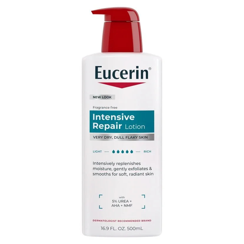 Eucerin Intensive Repair Lotion - 500ml | Discover skin care, face cream, lip gloss, sunscreen, and korean skin care products at Sapphire Beauty Booth— a trusted cosmetic shop near me and makeup store near me.