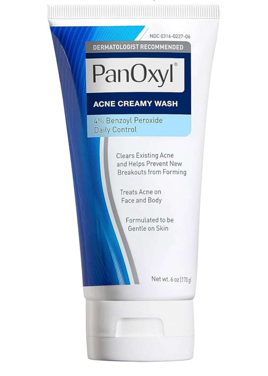 PanOxyl Acne Creamy Wash 4% Benzoyl Peroxide - 6oz - Sapphire Beauty Booth