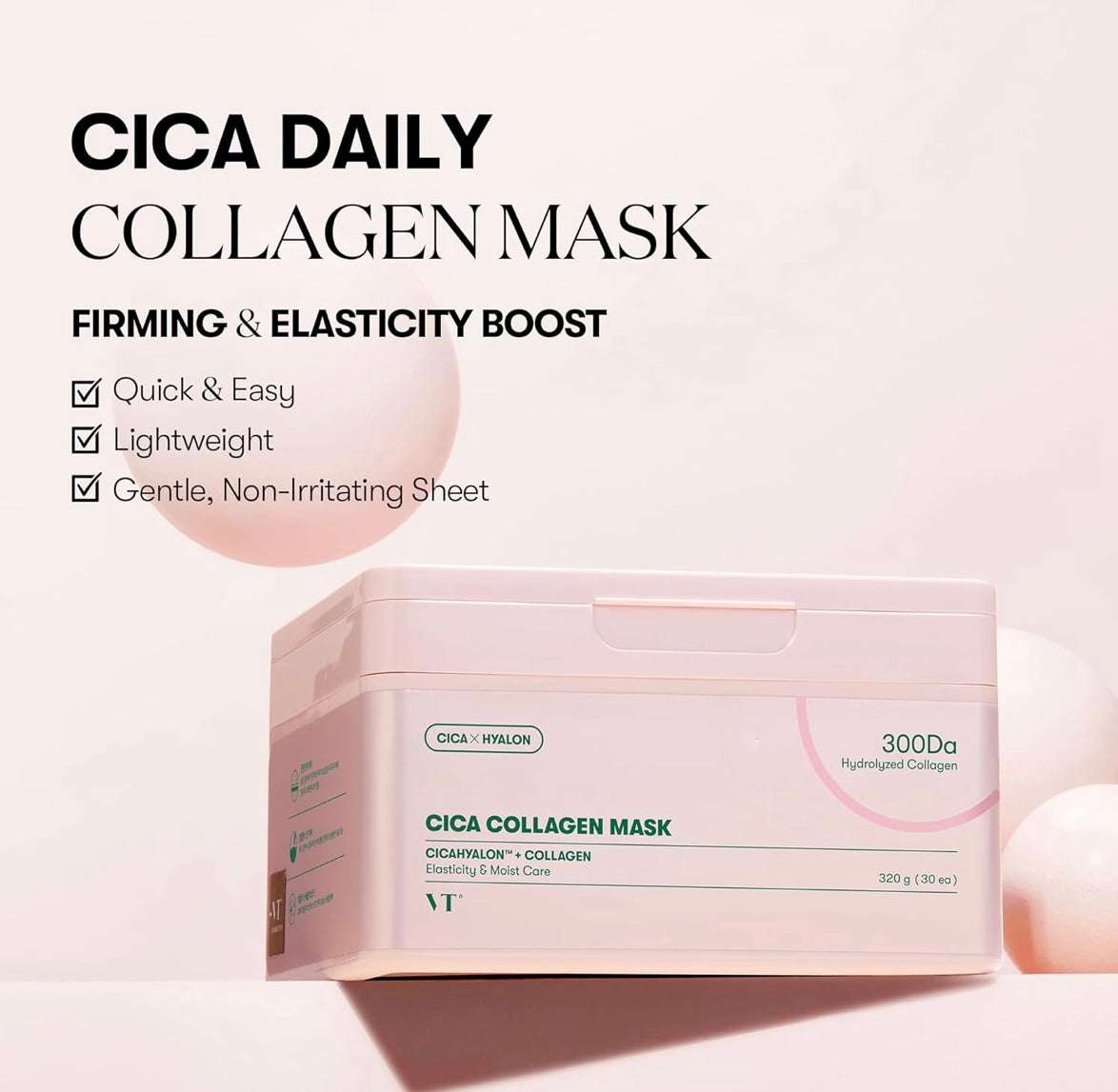 VT Cosmetics - Cica Collagen Mask - 30 Sheets - Sapphire Beauty Booth