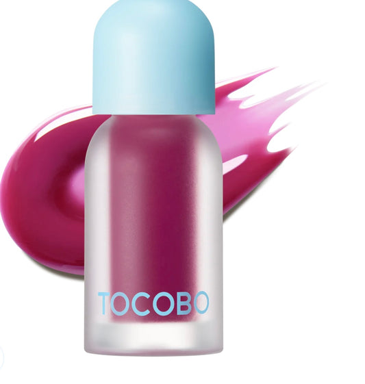 Tocobo - Juicy Berry Plumping Lip Oil - Berry Brandy - Brightening Moisture Gel Cream, Anti-Blemish Body Lotion, skin moisturizer, dark spot correcting serum, needly daily toner pad, oil cleansers, moisturizing sunscreen, hand cream - Sapphire Beauty Booth