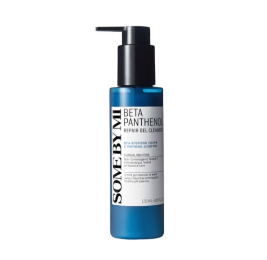 Some By Mi Beta Panthenol Repair Gel Cleanser - 120ml - Brightening Moisture Gel Cream, Anti-Blemish Body Lotion, skin moisturizer, dark spot correcting serum, needly daily toner pad, oil cleansers, moisturizing sunscreen, hand cream - Sapphire Beauty Booth