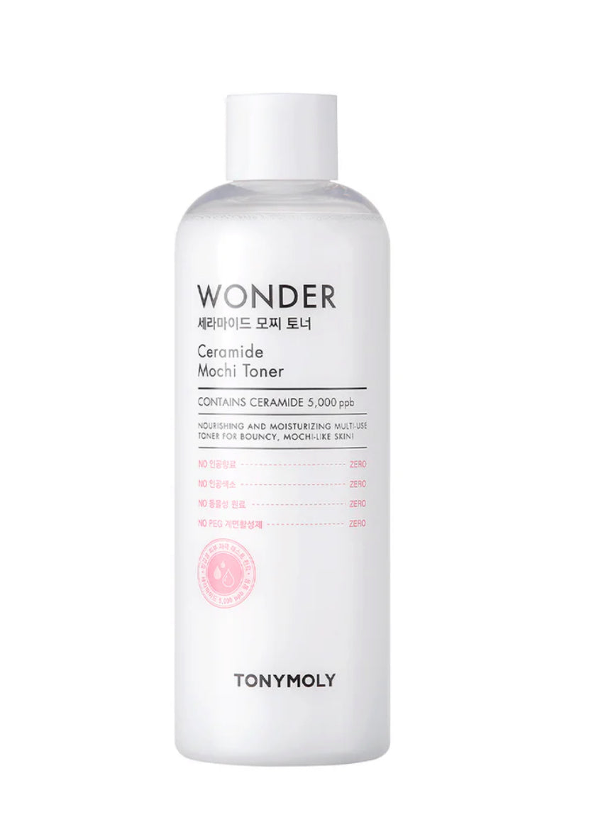 TONYMOLY Wonder Ceramide Mochi Toner - 500ml - Brightening Moisture Gel Cream, Anti-Blemish Body Lotion, skin moisturizer, dark spot correcting serum, needly daily toner pad, oil cleansers, moisturizing sunscreen, hand cream - Sapphire Beauty Booth