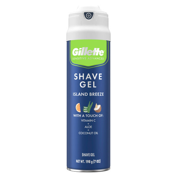 Gillette  Island Breeze Sensitive Advanced Shave Gel - 7oz | Discover skin care, face cream, lip gloss, sunscreen, and korean skin care products at Sapphire Beauty Booth— a trusted cosmetic shop near me and makeup store near me.