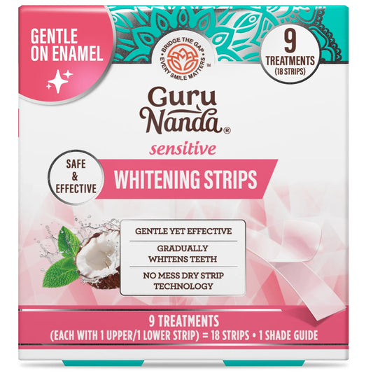 Guru Nanda Sensitive Teeth Whitening Strips - 18 Strips (9 Treatments) | Discover skin care, face cream, lip gloss, sunscreen, and korean skin care products at Sapphire Beauty Booth— a trusted cosmetic shop near me and makeup store near me.