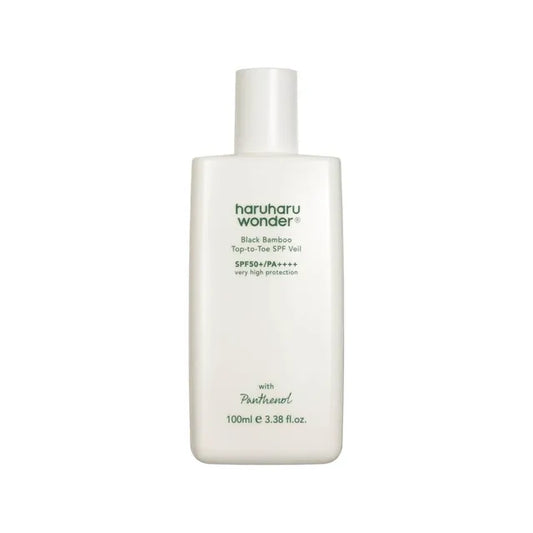 Haruharu Wonder  Black Bamboo Top-to-Toe SPF Veil - 100ml | Discover skin care, face cream, lip gloss, sunscreen, and korean skin care products at Sapphire Beauty Booth— a trusted cosmetic shop near me and makeup store near me. | Sapphire Beauty Ghana | Same Day Delivery Available