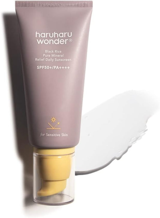 Haruharu Wonder Black Rice Pure Mineral Relief Daily Sunscreen - 50ml | Discover skin care, face cream, lip gloss, sunscreen, and korean skin care products at Sapphire Beauty Booth— a trusted cosmetic shop near me and makeup store near me. | Sapphire Beauty Ghana

