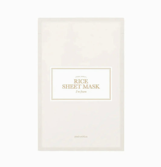 I'm from Rice Sheet Mask - 1 each | Discover skin care, face cream, lip gloss, sunscreen, and korean skin care products at Sapphire Beauty Booth— a trusted cosmetic shop near me and makeup store near me.