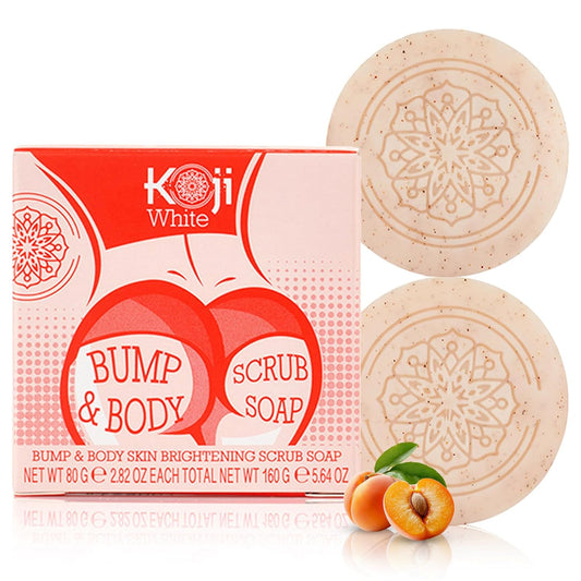 Koji White - Bump & Body Skin Brightening Scrub Soap - 2 Bars | Discover skin care, face cream, lip gloss, sunscreen, and korean skin care products at Sapphire Beauty Booth— a trusted cosmetic shop near me and makeup store near me.
