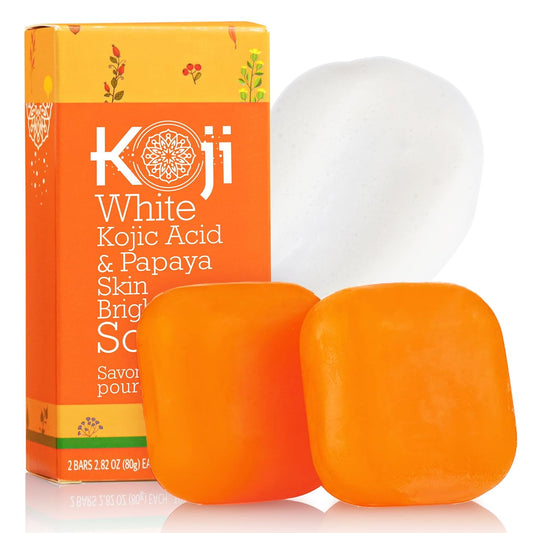Koji White Kojic Acid & Papaya Skin Brightening Soap - 2 Bars | Discover skin care, face cream, lip gloss, sunscreen, and korean skin care products at Sapphire Beauty Booth— a trusted cosmetic shop near me and makeup store near me.
