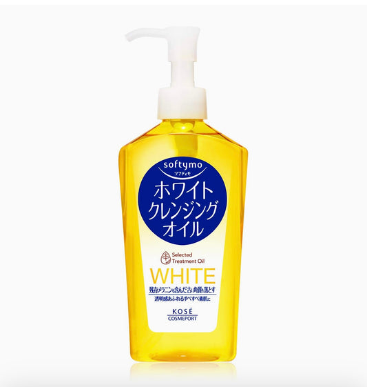 Kose Softymo White Cleansing Oil - 240ml | Discover skin care, face cream, lip gloss, sunscreen, and korean skin care products at Sapphire Beauty Booth— a trusted cosmetic shop near me and makeup store near me.
