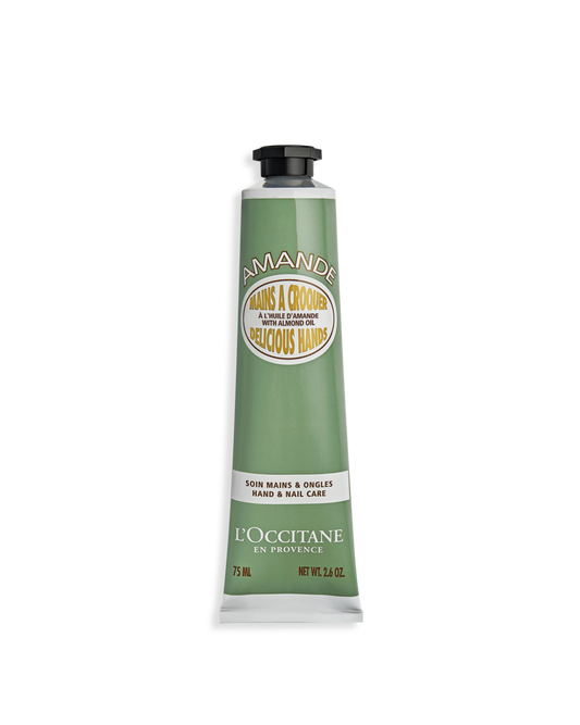 L'Occitane Almond Delicious Hand & Nail Cream – 75ml | Discover skin care, face cream, lip gloss, sunscreen, and korean skin care products at Sapphire Beauty Booth— a trusted cosmetic shop near me and makeup store near me.
