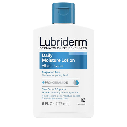 Lubriderm Daily Moisture Lotion - 6oz | Discover skin care, face cream, lip gloss, sunscreen, and korean skin care products at Sapphire Beauty Booth— a trusted cosmetic shop near me and makeup store near me.