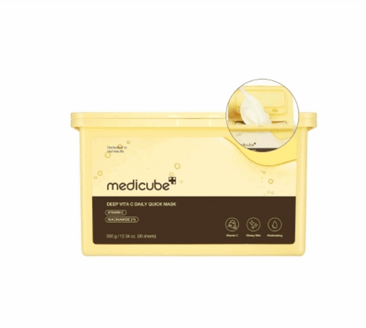 Medicube Deep Vita C Daily Quick Mask - 30 masks | Discover skin care, face cream, lip gloss, sunscreen, and korean skin care products at Sapphire Beauty Booth— a trusted cosmetic shop near me and makeup store near me.