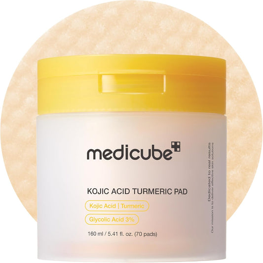 Medicube Kojic Acid Turmeric Pad - 70 pads | Discover skin care, face cream, lip gloss, sunscreen, and korean skin care products at Sapphire Beauty Booth— a trusted cosmetic shop near me and makeup store near me. | Sapphire Beauty Ghana
