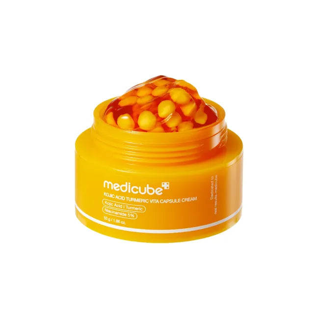 Medicube Kojic Acid Turmeric Vita Capsule Cream - 53 g | Discover skin care, face cream, lip gloss, sunscreen, and korean skin care products at Sapphire Beauty Booth— a trusted cosmetic shop near me and makeup store near me.