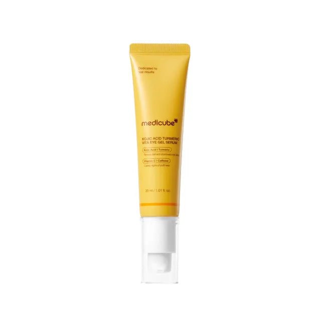 Medicube Kojic Acid Turmeric Vita Eye Gel Serum - 30ml | Discover skin care, face cream, lip gloss, sunscreen, and korean skin care products at Sapphire Beauty Booth— a trusted cosmetic shop near me and makeup store near me.