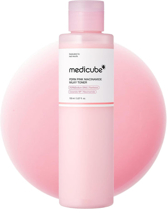 Medicube PDRN Pink Niacinamide Milky Toner - 150ml | Discover skin care, face cream, lip gloss, sunscreen, and korean skin care products at Sapphire Beauty Booth— a trusted cosmetic shop near me and makeup store near me.

