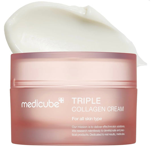 Medicube Triple Collagen Cream - 50ml | Discover skin care, face cream, lip gloss, sunscreen, and korean skin care products at Sapphire Beauty Booth— a trusted cosmetic shop near me and makeup store near me.