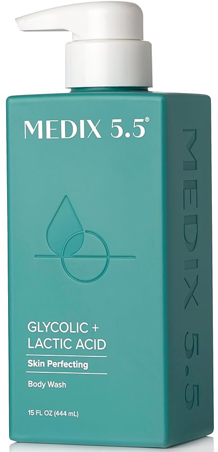 Medix 5.5 Glycolic Acid + Lactic Acid  Skin Perfecting Body Wash - 444ml| Discover skin care, face cream, lip gloss, sunscreen, and korean skin care products at Sapphire Beauty Booth— a trusted cosmetic shop near me and makeup store near me. | Sapphire Beauty Ghana
