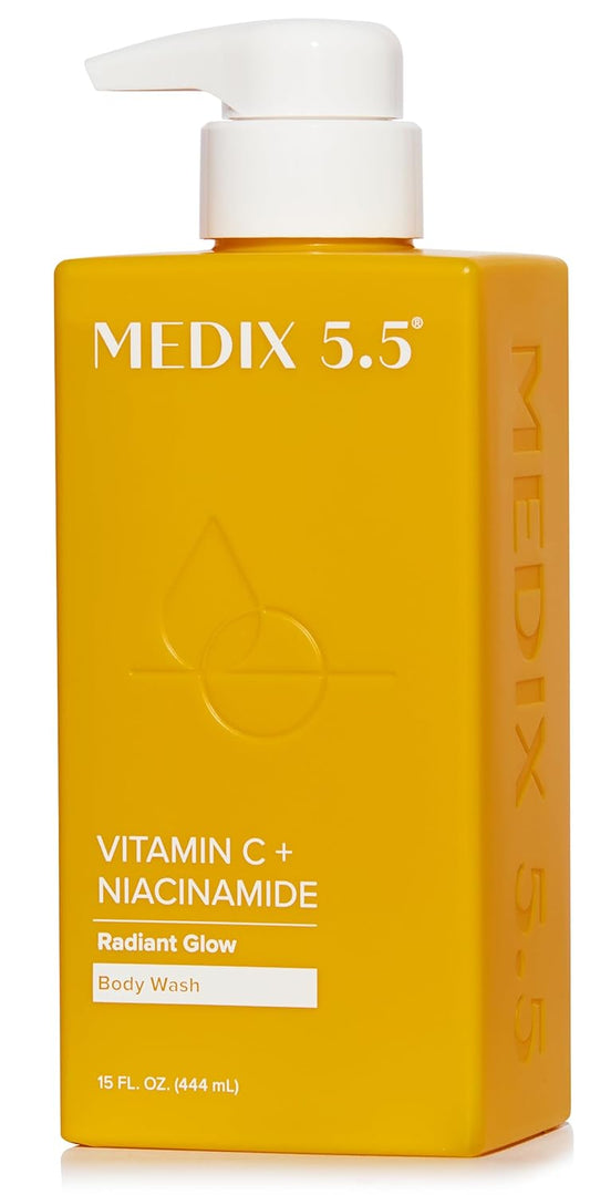 Medix 5.5 Vitamin C + Niacinamide Body Wash - 444ml | Discover skin care, face cream, lip gloss, sunscreen, and korean skin care products at Sapphire Beauty Booth— a trusted cosmetic shop near me and makeup store near me. | Sapphire Beauty Ghana
