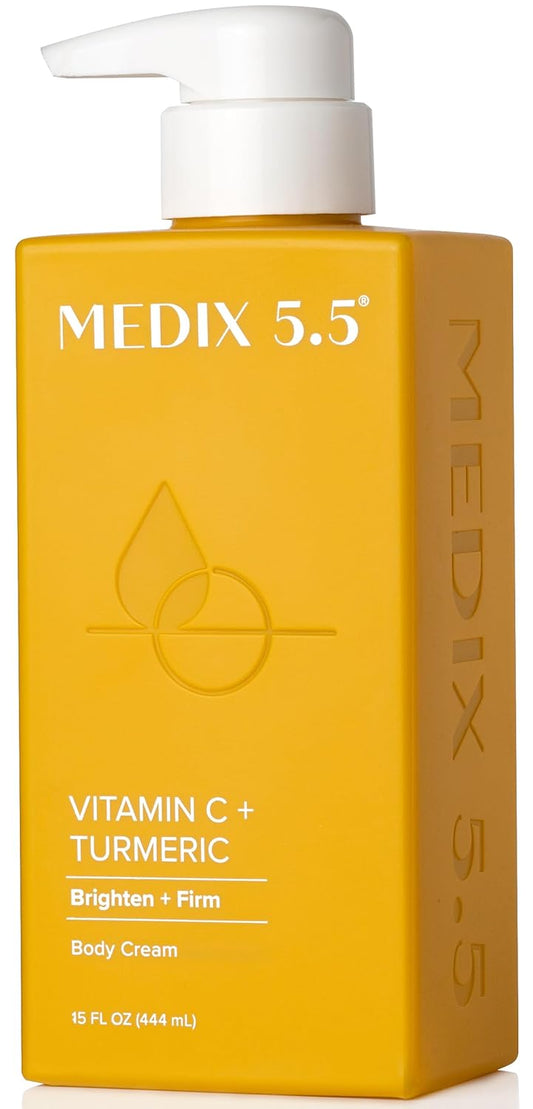 Medix 5.5 Vitamin C + Turmeric Body Cream - 444ml | Discover skin care, face cream, lip gloss, sunscreen, and korean skin care products at Sapphire Beauty Booth— a trusted cosmetic shop near me and makeup store near me. | Sapphire Beauty Ghana
