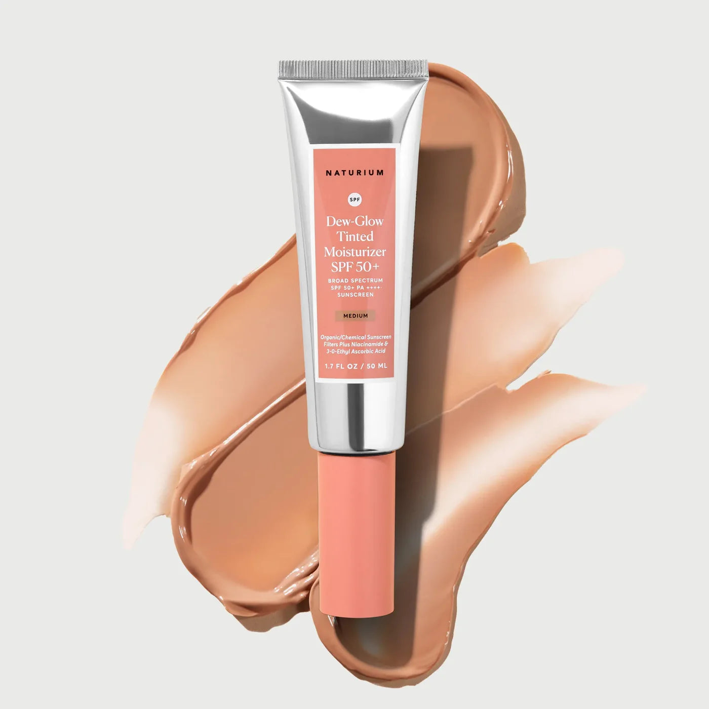 Naturium Dew Glow Tinted Moisturizer SPF 50+ Medium - 50ml | Discover skin care, face cream, lip gloss, sunscreen, and korean skin care products at Sapphire Beauty Booth— a trusted cosmetic shop near me and makeup store near me.