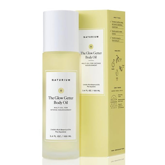 Naturium The Glow Getter Body Oil - 100ml | Discover skin care, face cream, lip gloss, sunscreen, and korean skin care products at Sapphire Beauty Booth— a trusted cosmetic shop near me and makeup store near me.
