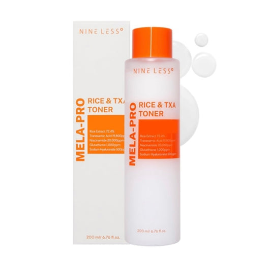 Nineless Mela-Pro Rice & TXA Toner - 200ml | Discover skin care, face cream, lip gloss, sunscreen, and korean skin care products at Sapphire Beauty Booth— a trusted cosmetic shop near me and makeup store near me.