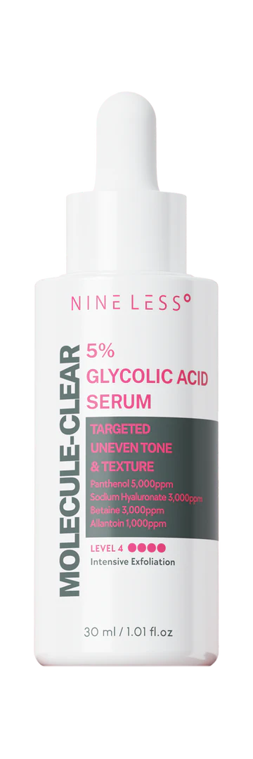 Nineless Molecule-Clear 5% Glycolic Acid Serum - 30ml | Discover skin care, face cream, lip gloss, sunscreen, and korean skin care products at Sapphire Beauty Booth— a trusted cosmetic shop near me and makeup store near me.