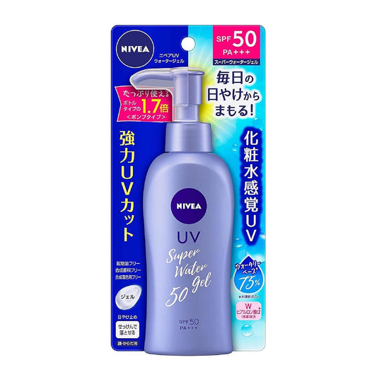 Nivea UV Water Gel SPF50 - 140g | Discover skin care, face cream, lip gloss, sunscreen, and korean skin care products at Sapphire Beauty Booth— a trusted cosmetic shop near me and makeup store near me.
