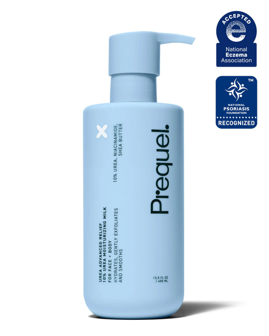 Prequel Skin 10% Urea Advanced Relief Moisturizing Milk - 400ml | Discover skin care, face cream, lip gloss, sunscreen, and korean skin care products at Sapphire Beauty Booth— a trusted cosmetic shop near me and makeup store near me.