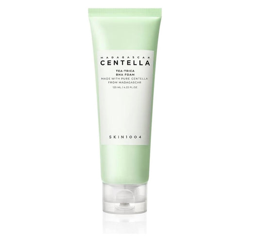 Skin1004 Madagascar Centella Tea-Trica BHA Foam Cleanser  - 125ml | Discover skin care, face cream, lip gloss, sunscreen, and korean skin care products at Sapphire Beauty Booth— a trusted cosmetic shop near me and makeup store near me.